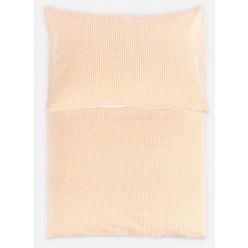 Bettwäsche Enea apricot-pink Seersucker-Doubleface