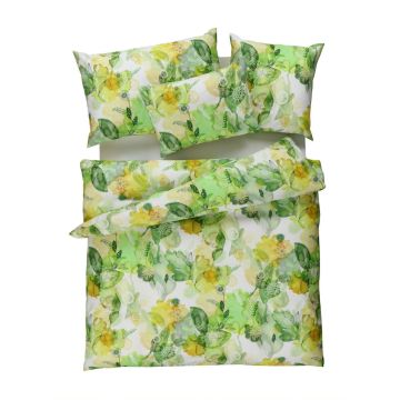 Bettwäsche Lara grün Baumwolle