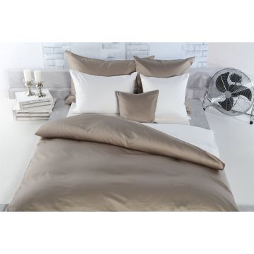 Bettdecken- & Kissenbezüge uni Mako-Baumwolle Feinsatin - 34 Farben