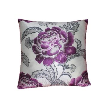 Zierkissen Rose lila gezeichnet