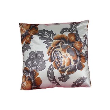 Zierkissen Rose orange gezeichnet