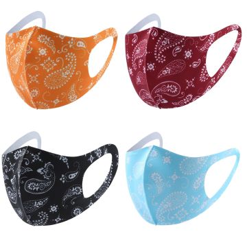 Stoff-Formmaske Paisleymuster 2-lagig