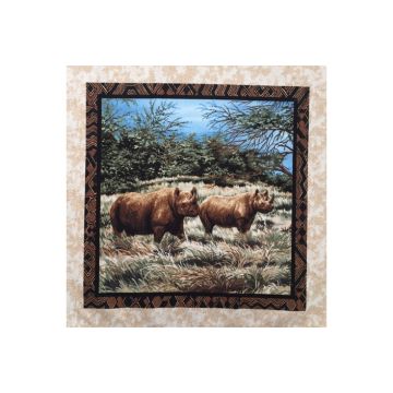 Stoff Panel Afrika-Nashorn