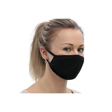 Stoffmaske mit 3-Lagen Schwarz