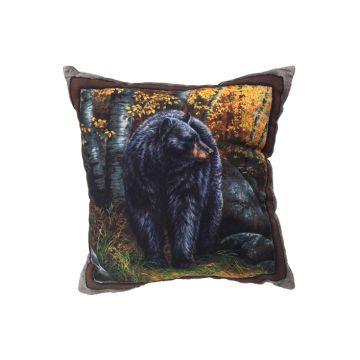 Zierkissen Bär im Wald