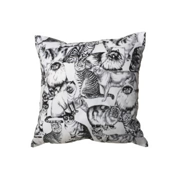 Zierkissen Katzen Zeichnung