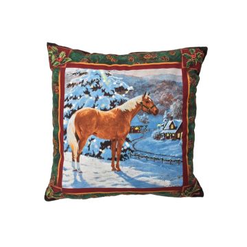 Zierkissen Pferdeweihnachten