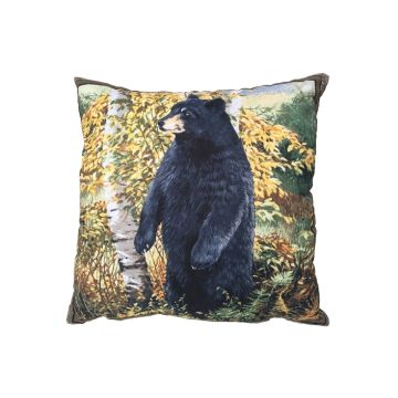 Zierkissen Schwarzbär stehend