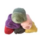 Wollvlies / Schafwolle kardiert & gefärbt