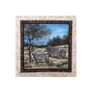 Stoff Panel Afrika Zebra 02
