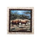 Stoff Panel Afrika-Nashorn