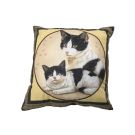 Zierkissen Katzen schwarz-weiss