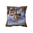Zierkissen Wölfe im Winter 